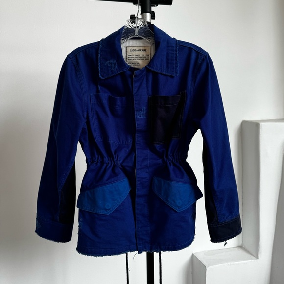 Zadig & Voltaire blue patchwork jacket OR set w/ skirt (size FR 36) - Picture 2 of 6